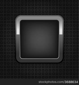 Chrome web button, plastic texture, empty button
