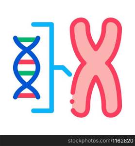 Chromosome And Molecule Icon Vector. Outline Chromosome And Molecule Sign. Isolated Contour Symbol Illustration. Chromosome And Molecule Icon Outline Illustration