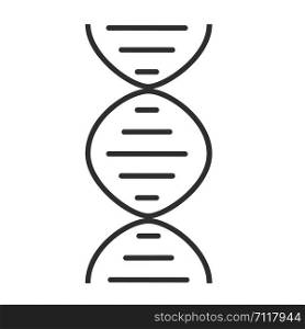 chromosome line icon on white background. chromosome sign. dna line icon. biology symbol.