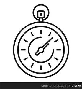 Chronometer icon outline vector. Stopwatch clock. Stop timer. Chronometer icon outline vector. Stopwatch clock