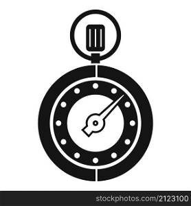 Chronometer icon simple vector. Stopwatch clock. Stop timer. Chronometer icon simple vector. Stopwatch clock