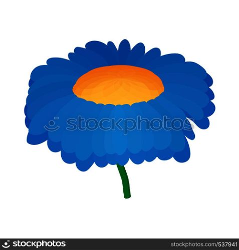 Chrysanthemum icon in cartoon style on a white background. Chrysanthemum icon, cartoon style
