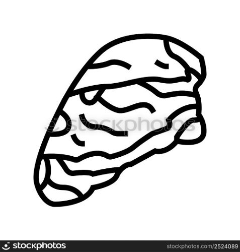 chuck beef meat line icon vector. chuck beef meat sign. isolated contour symbol black illustration. chuck beef meat line icon vector illustration