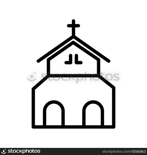 Church building icon vector design template