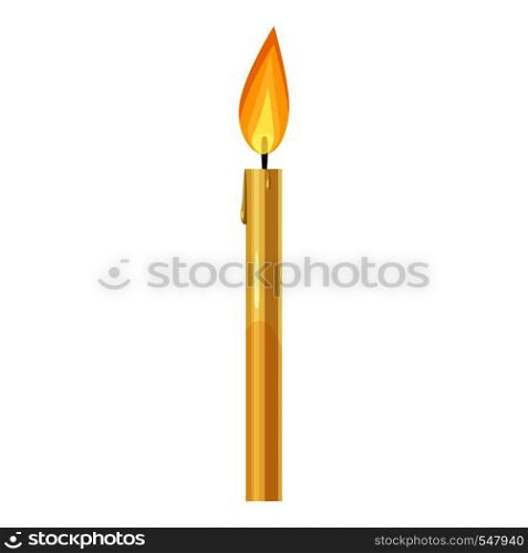 Church candle icon. Cartoon illustration of candle vector icon for web design. Church candle icon, cartoon style