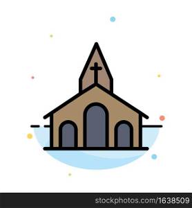 Church, Celebration, Christian, Cross, Easter Abstract Flat Color Icon Template
