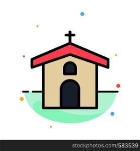 Church, Celebration, Christian, Cross, Easter Abstract Flat Color Icon Template
