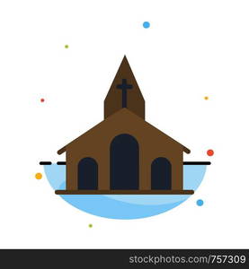 Church, Celebration, Christian, Cross, Easter Abstract Flat Color Icon Template