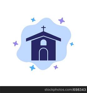 Church, Celebration, Christian, Cross, Easter Blue Icon on Abstract Cloud Background