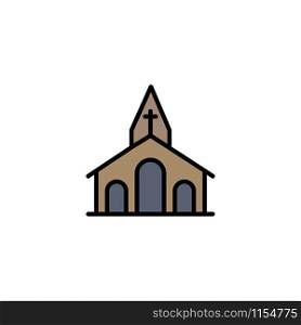 Church, Celebration, Christian, Cross, Easter Business Logo Template. Flat Color