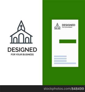 Church, Celebration, Christian, Cross, Easter Grey Logo Design and Business Card Template
