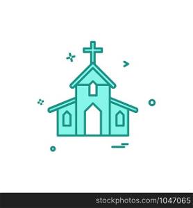 church christian holey cross icon vector design