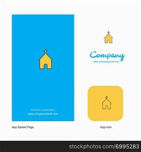 Church Company Logo App Icon and Splash Page Design. Creative Business App Design Elements