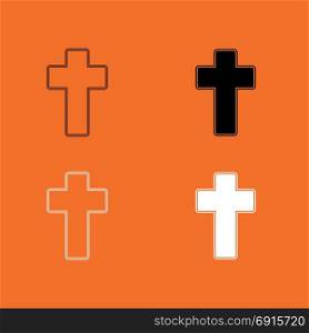 Church cross icon .