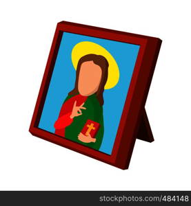 Church icon depicting St cartoon icon on a white background. Church icon depicting St cartoon icon