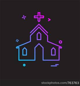 Church icon design vector