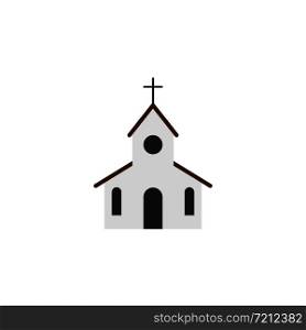 Church icon. Flat style. Religion icon. vector