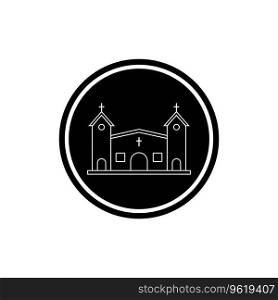 church icon vector template illustration logo design