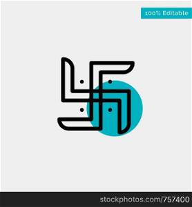 Church, Indian, Pray, Religion turquoise highlight circle point Vector icon