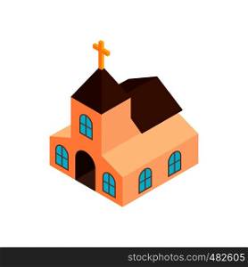 Church isometric 3d icon on a white background. Church isometric 3d icon