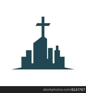 Church logo icon design illustration
