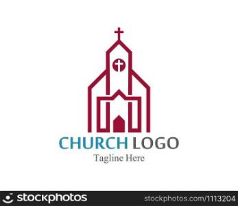Church Logo template, design vector, emblem creative symbol