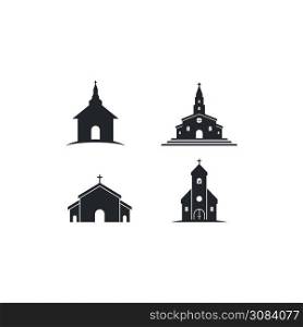 Church logo template vector icon illustration design