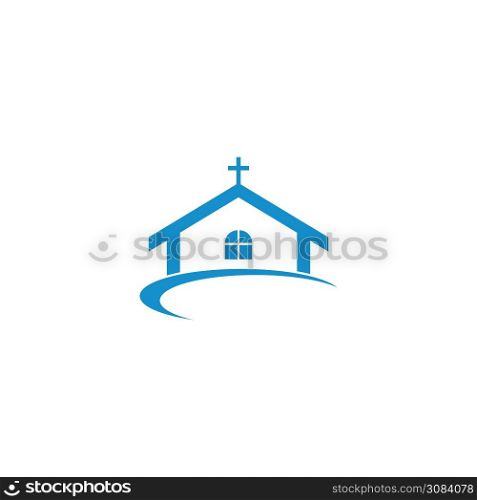 Church logo template vector icon illustration design
