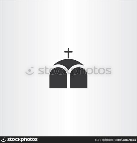 church or chapel cross icon design