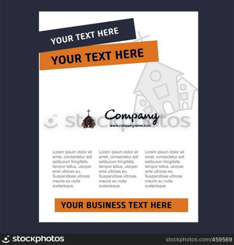 Church Title Page Design for Company profile ,annual report, presentations, leaflet, Brochure Vector Background