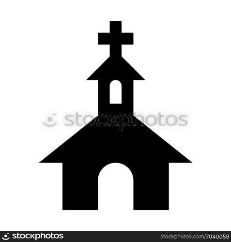 Church, worship place, icon on isolated background