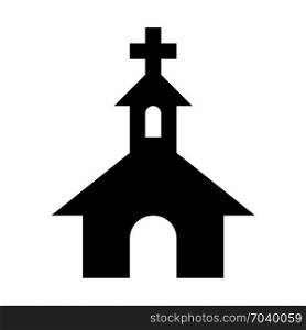 Church, worship place, icon on isolated background