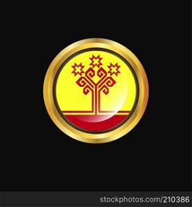 Chuvashia flag Golden button
