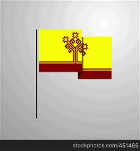 Chuvashia waving Flag design vector
