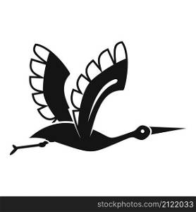 Ciconiidae stork icon simple vector. Baby bird. Fly crane. Ciconiidae stork icon simple vector. Baby bird