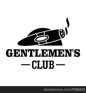 Cigar men club logo. Simple illustration of cigar men club vector logo for web design isolated on white background. Cigar men club logo, simple style
