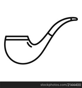 Cigar smoke pipe icon outline vector. Old smoker. Smoking art. Cigar smoke pipe icon outline vector. Old smoker