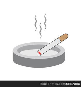 cigarette ashtray icon logo vector design template