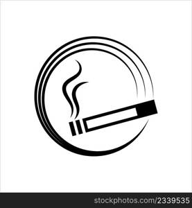 Cigarette Icon, Cigarette Vector Art Illustration