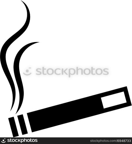 Cigarette Icon, Cigarette Vector Art Illustration