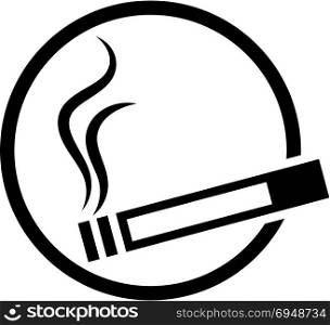 Cigarette Icon, Cigarette Vector Art Illustration