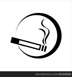 Cigarette Icon, Cigarette Vector Art Illustration. Cigarette Icon, Cigarette