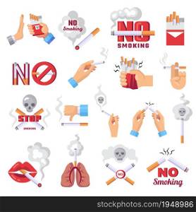 Cigarette icon. Dangerous from smoke of cigarettes vector lungs protection concept illustration. Tobacco cigarette ban, medical unhealthy addiction. Cigarette icon. Dangerous from smoke of cigarettes vector lungs protection concept illustrations