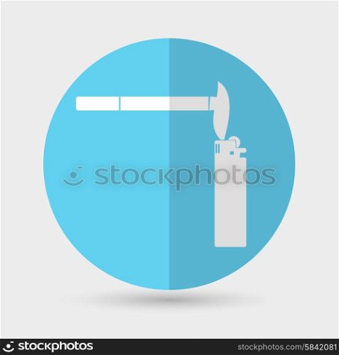 Cigarette icon on a white background