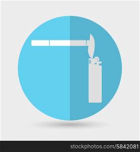 Cigarette icon on a white background