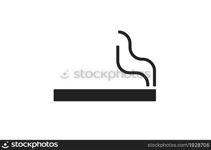 Cigarette icon. Smoke symbol. Tobacco cigar simple sign design in vector flat style.