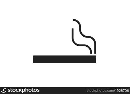 Cigarette icon. Smoke symbol. Tobacco cigar simple sign design in vector flat style.