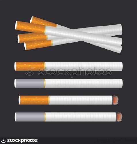 Cigarette on black
