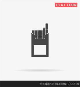 Cigarette Pack flat vector icon. Hand drawn style design illustrations.. Cigarette Pack flat vector icon
