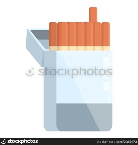 Cigarette pack icon cartoon vector. Cigar smoke. Nicotine cigaret. Cigarette pack icon cartoon vector. Cigar smoke